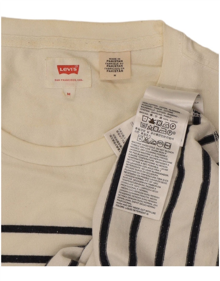 Levi's Top Manches Longues Homme Blanc Rayé Coton