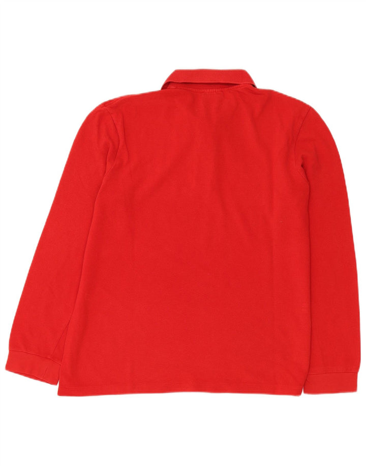 LACOSTE Polo à manches longues pour homme taille 3 petit coton rouge