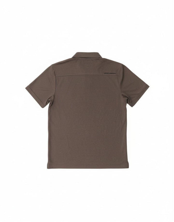 UNDER ARMOUR Mens Polo Shirt Small Grey Polyester
