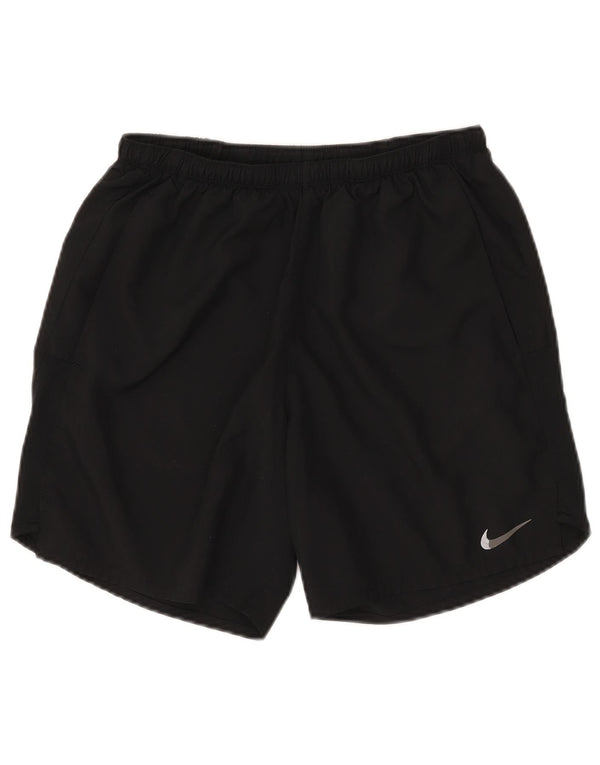 NIKE Short de sport pour femme UK 12 Medium Noir Polyester