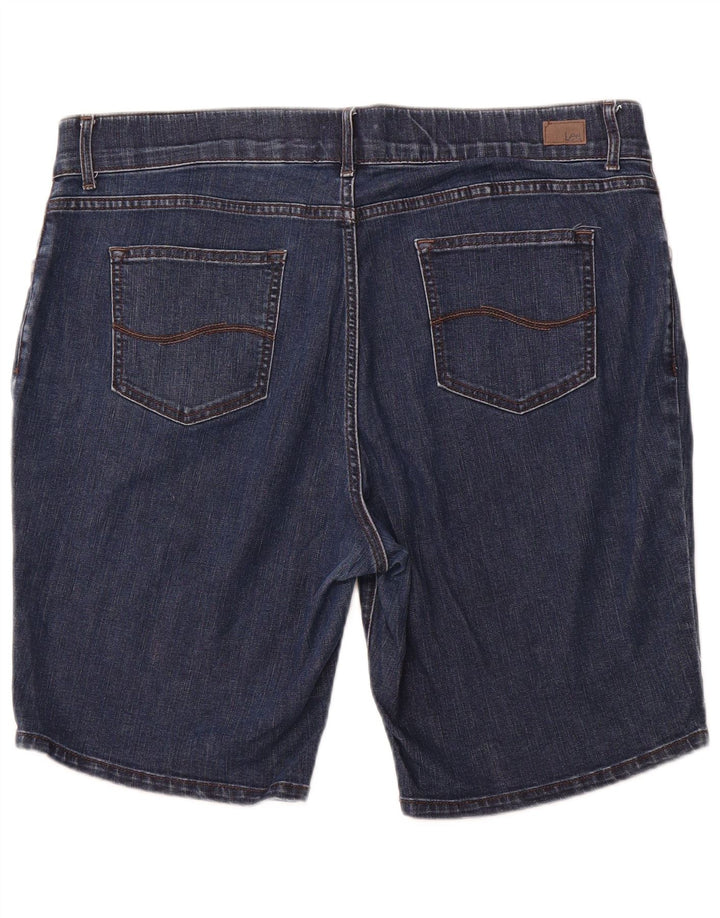 LEE Short en jean taille moyenne pour femme, coupe régulière, US 20 3XL W40, coton bleu