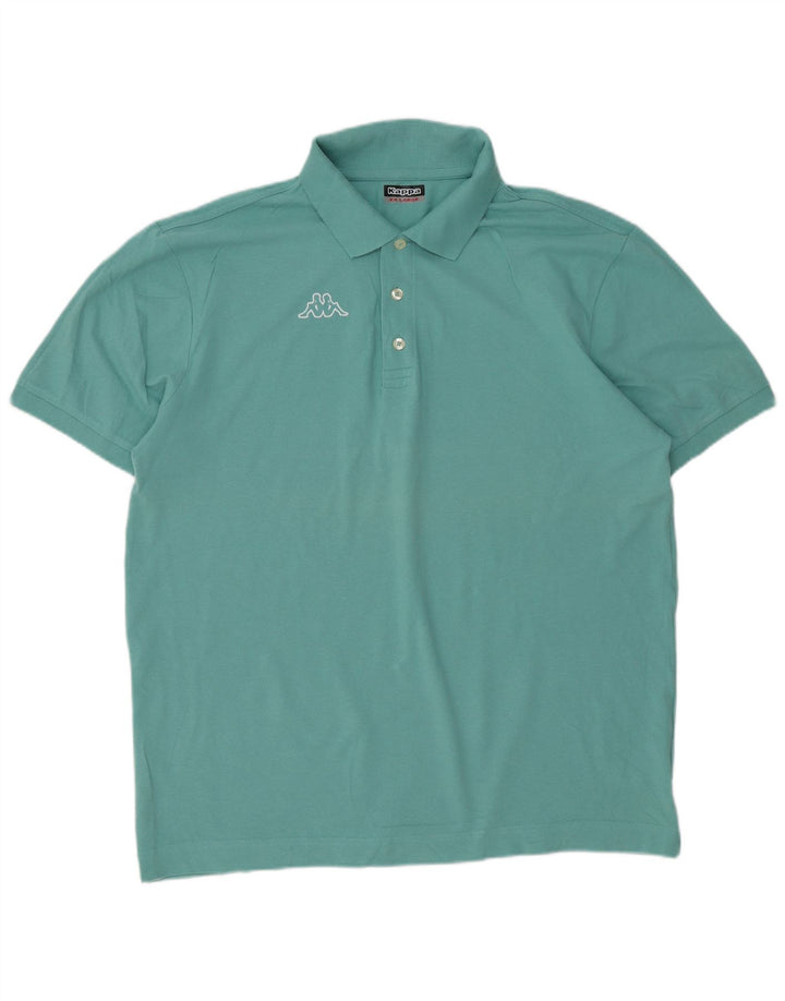 Kappa Polo graphique homme 2XL coton turquoise