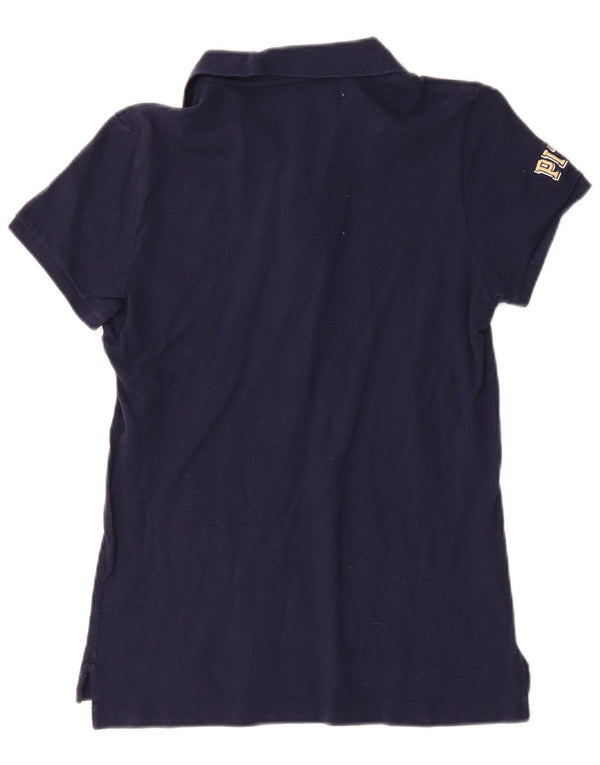 Ralph Lauren Polo skinny pour femme UK 14 Coton bleu marine moyen