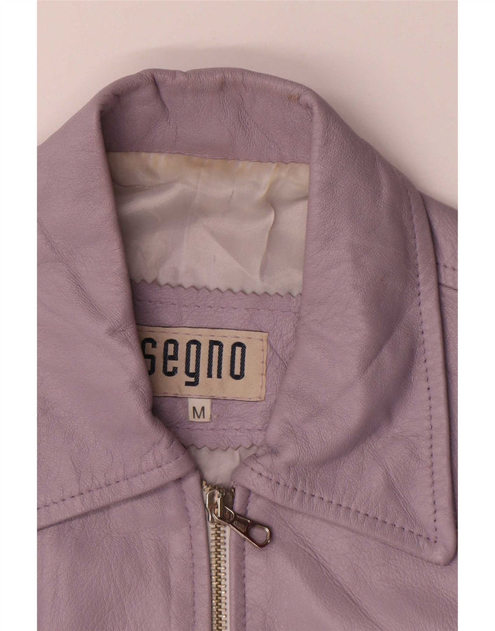 Segno Veste en cuir pour femme UK 12 Violet moyen