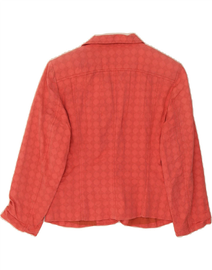 REISS Womens 3/4 Sleeve 2 Button Blazer Jacket UK 12 Medium Red Spotted Vintage Reiss and Second-Hand Reiss from Messina Hembry 