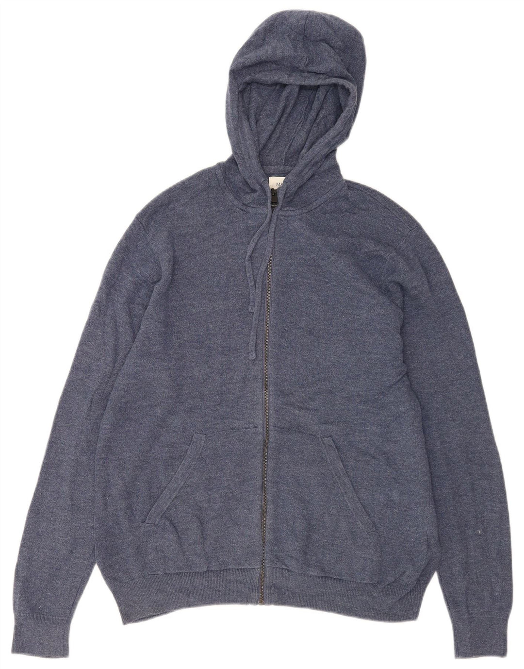 Marks & Spencer Cardigan à capuche pour homme en coton bleu moyen