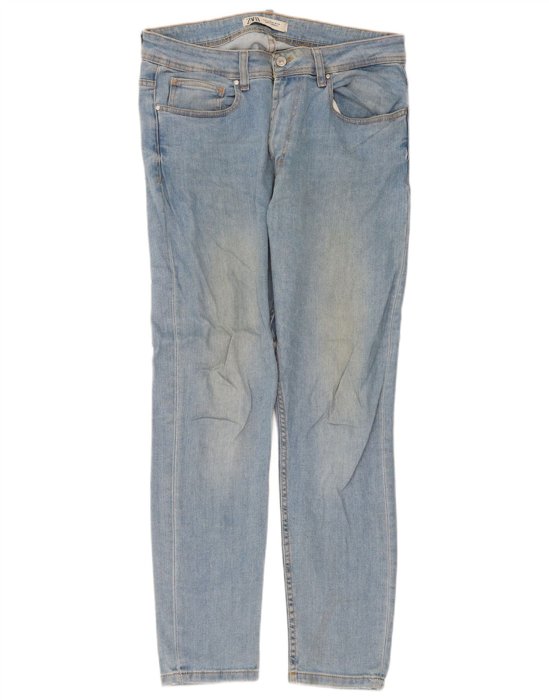 Zara Jean Slim Homme EU 44 Large W34 L30 Bleu Coton