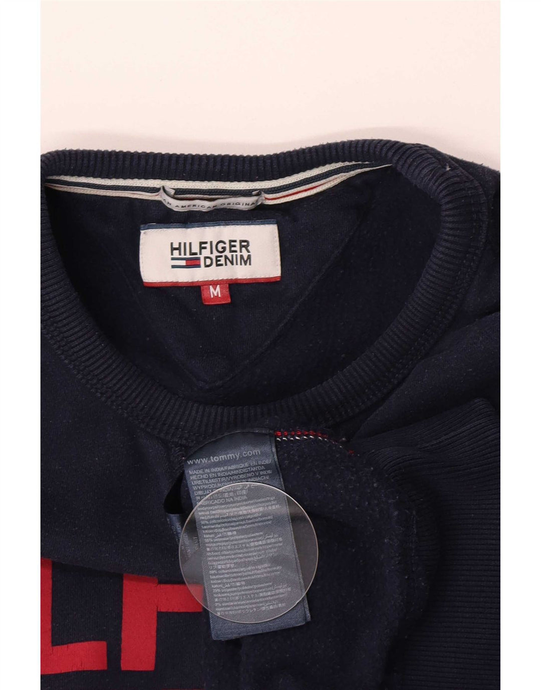 Tommy Hilfiger Sweat-shirt graphique pour homme en coton bleu marine moyen
