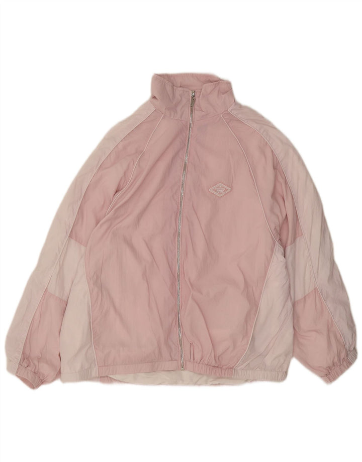FB Sister Veste de pluie surdimensionnée graphique pour femme UK 10 Small Pink Colourblock
