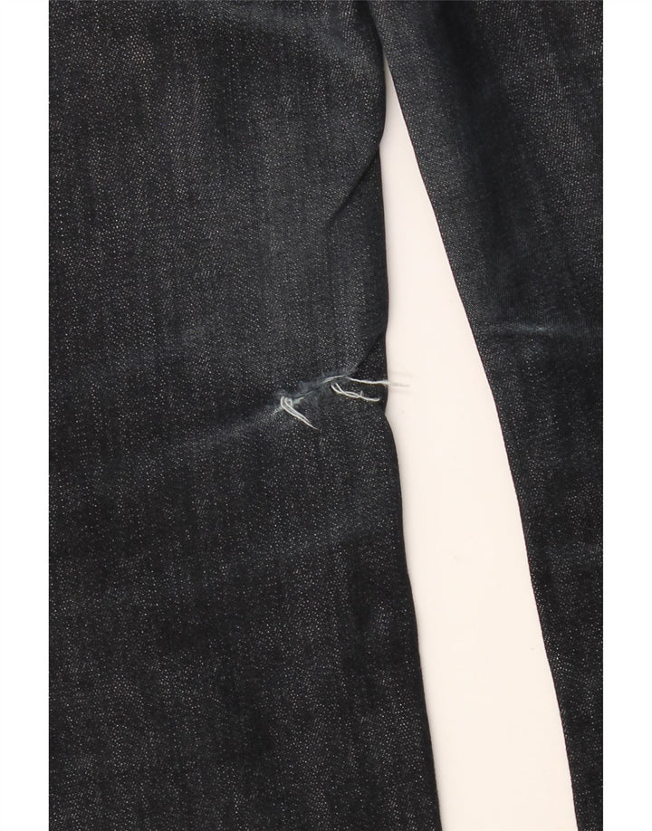 BENETTON Jean droit Femme W31 L30 Bleu Marine Coton