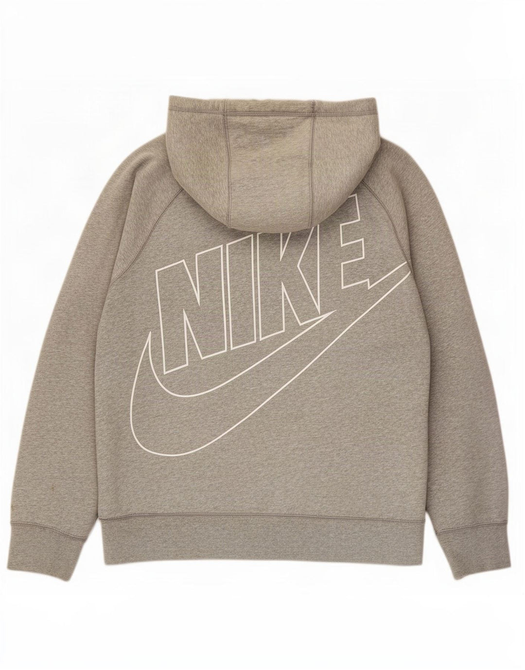 Nike Pull à capuche zippé graphique pour homme Grand coton gris