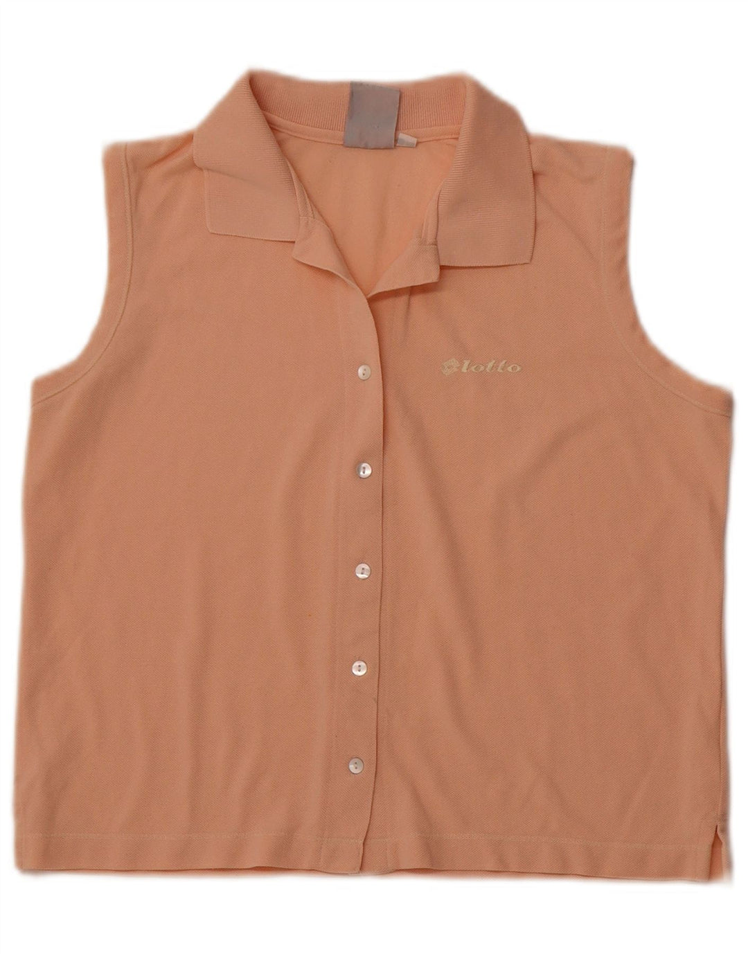 LOTTO Chemisier court sans manches pour femme UK 14 Large Orange
