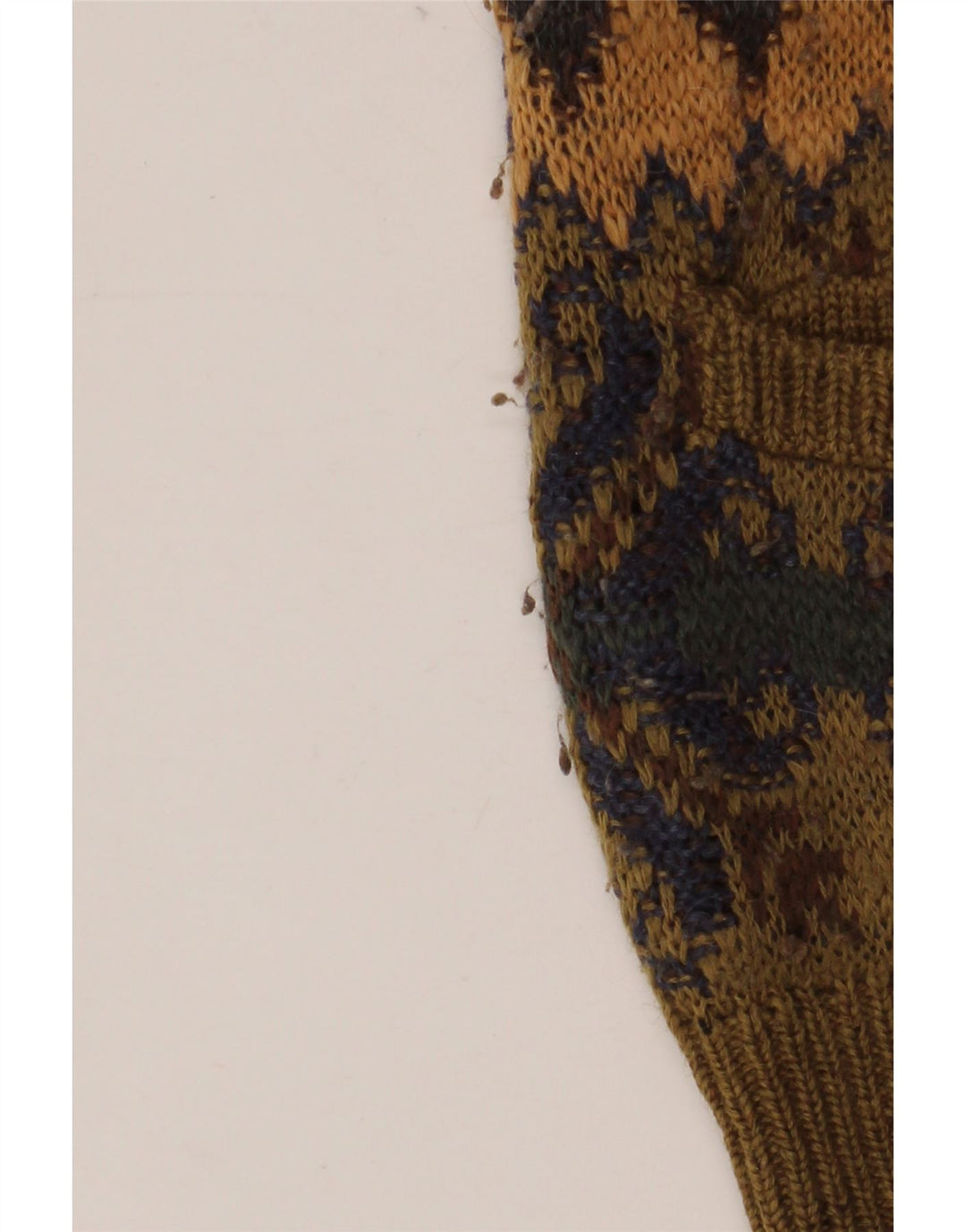 NANI BON Cardigan sans manches pour homme IT 52 Large Kaki Fair Isle