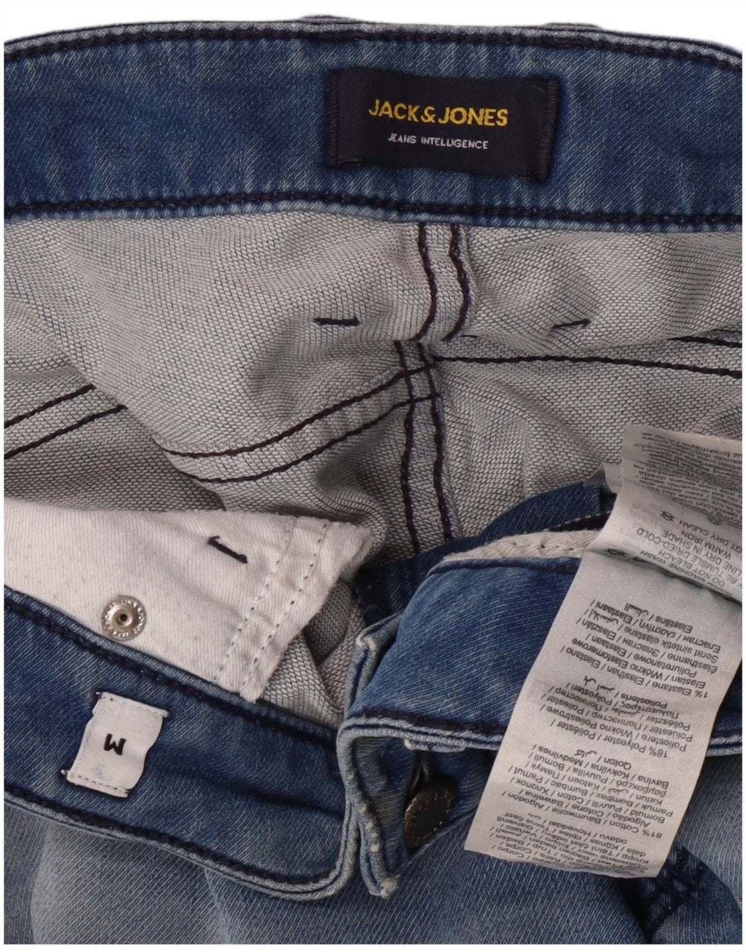 JACK & JONES Short en Jean Homme Medium W32 Bleu Coton