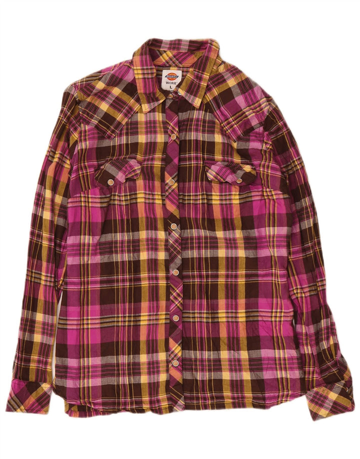Dickies Chemise en flanelle pour femme UK 46 Grand coton à carreaux multicolores