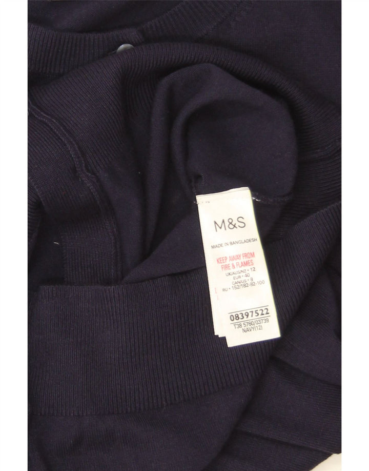 Marks & Spencer Cardigan pour femme en viscose bleu marine moyen UK 12