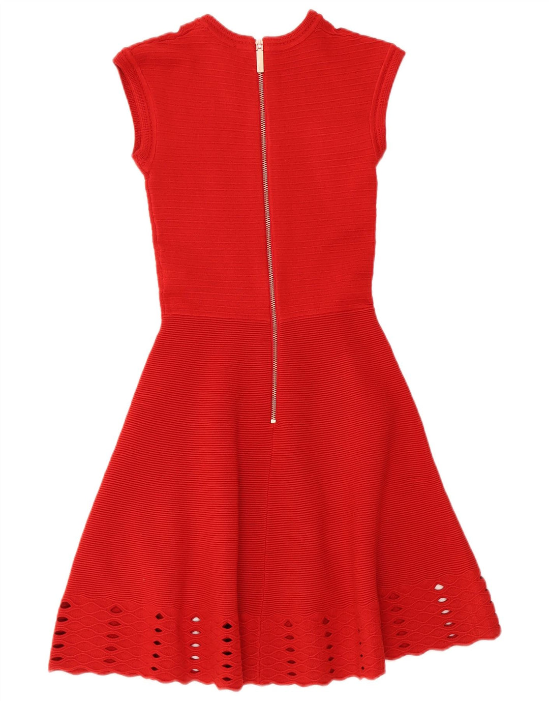 TED BAKER Robe trapèze sans manches pour femme Taille 0 2XS Rouge Acrylique