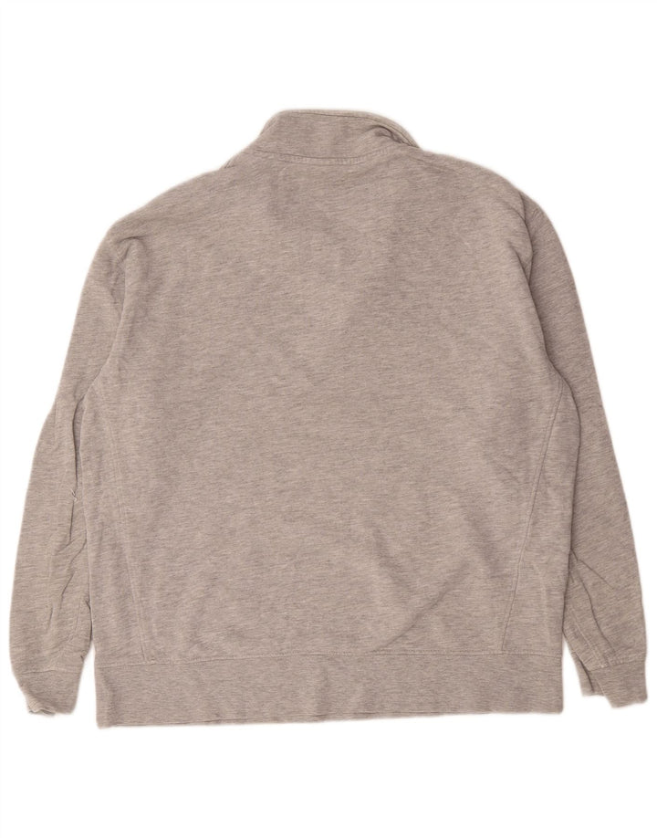 Zara Sweat-shirt à col zippé pour homme, grand gris