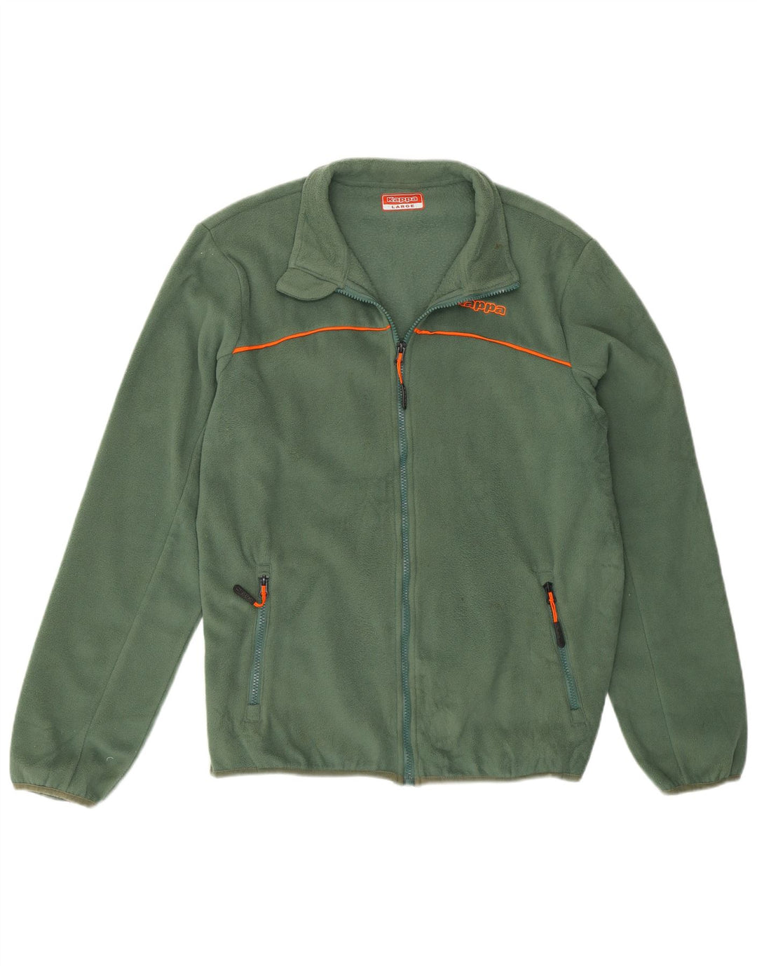 Kappa Veste polaire pour homme UK 40 Large Vert Polyester