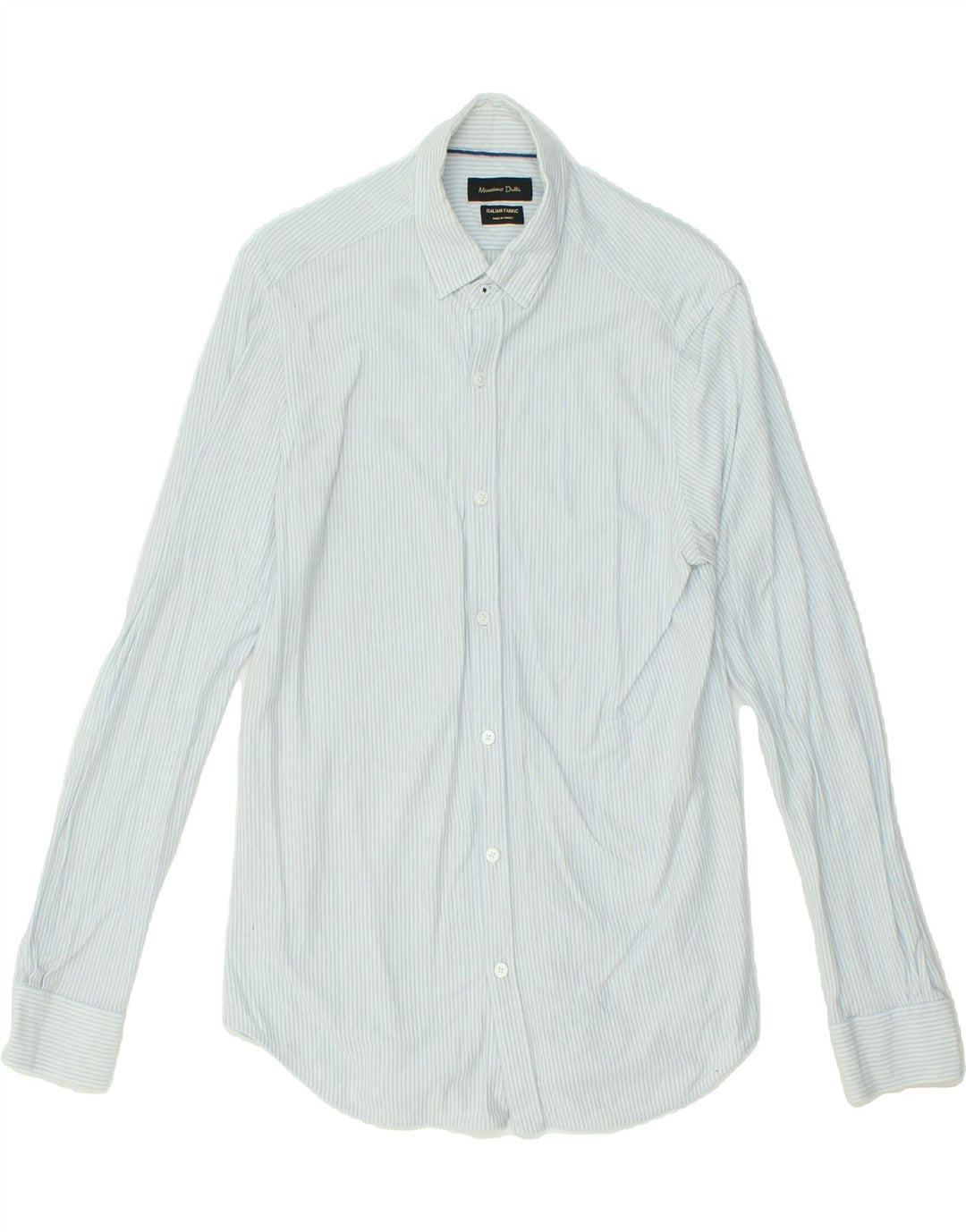 MASSIMO DUTTI Mens Shirt Large Blue Striped Vintage Massimo Dutti and Second-Hand Massimo Dutti from Messina Hembry 