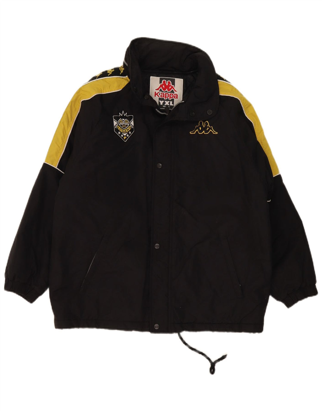 Kappa Veste coupe-vent graphique pour garçon 12-13 ans XL Noir Colourblock