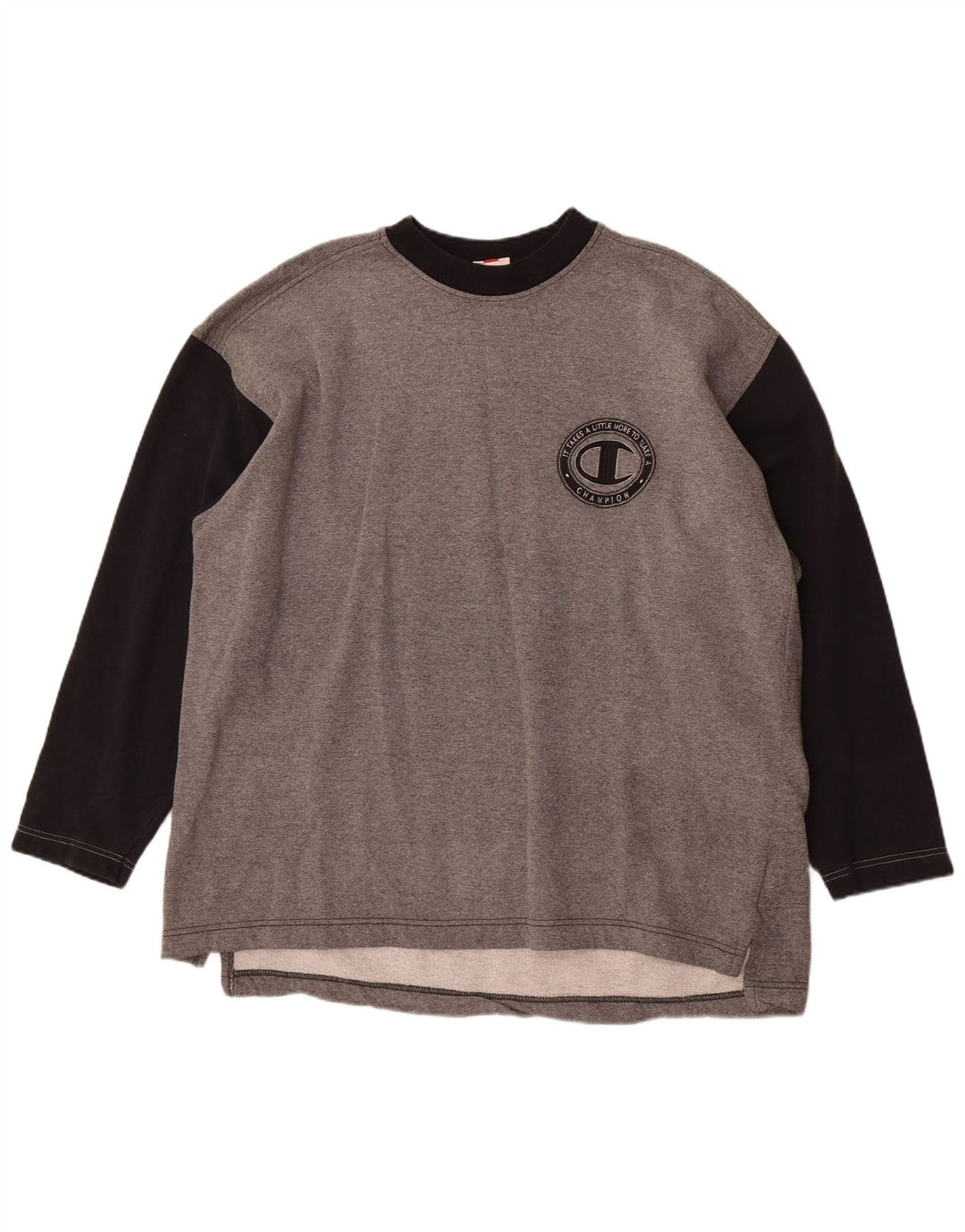 Champion Sweatshirt Jumper XL Gris Colorblock Coton