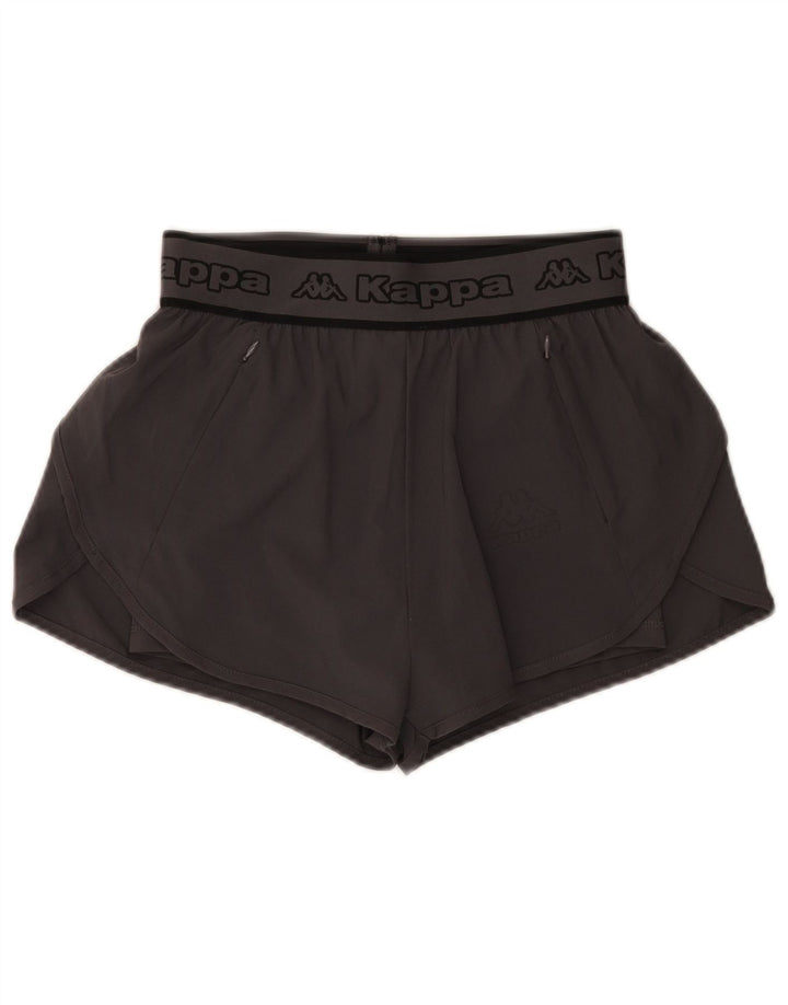 Kappa Short de sport graphique pour femme UK 6 XS Gris Polyester