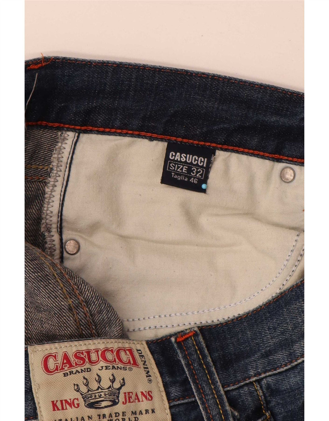 Casucci Jean droit homme W32 L31 bleu coton