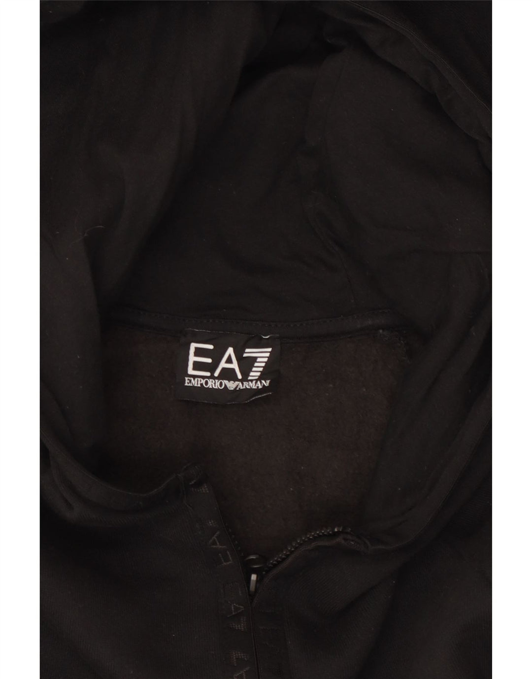 Emporio Armani Pull à Capuche Graphique Homme Noir Moyen