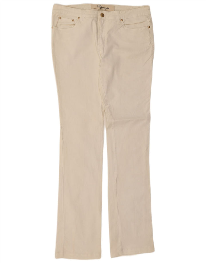 Blumarine Femme Jean Slim Bootcut W30 L35 Coton Blanc