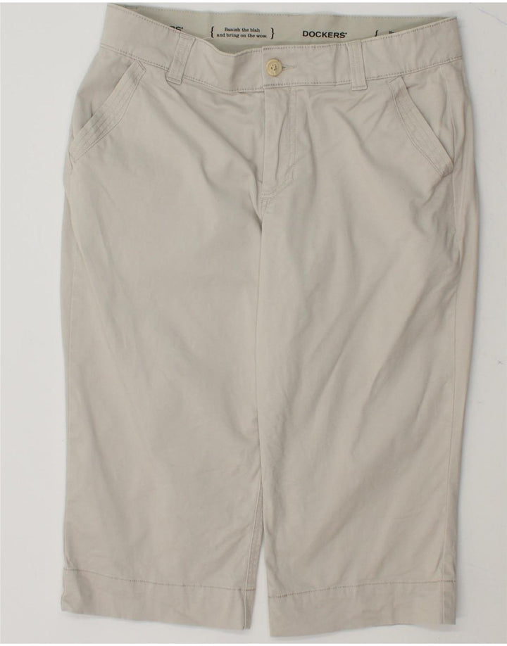 DOCKERS Womens Bermuda Shorts US 12 Large W34 Grey Cotton Vintage Dockers and Second-Hand Dockers from Messina Hembry 