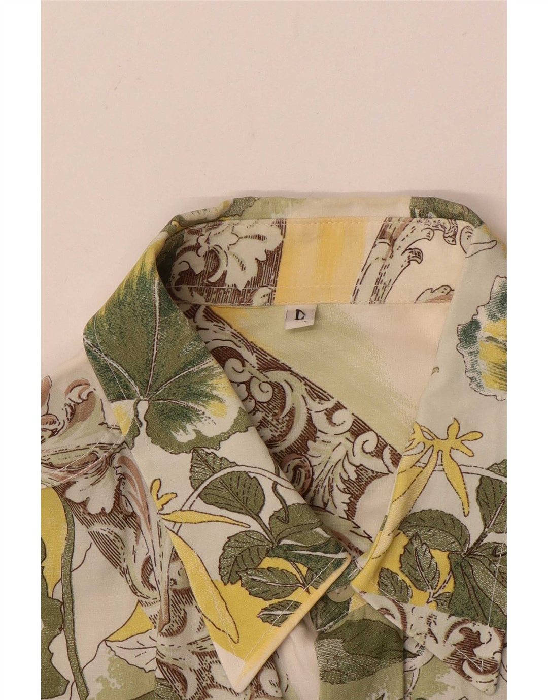 Chemise homme vintage Grand Floral Blanc