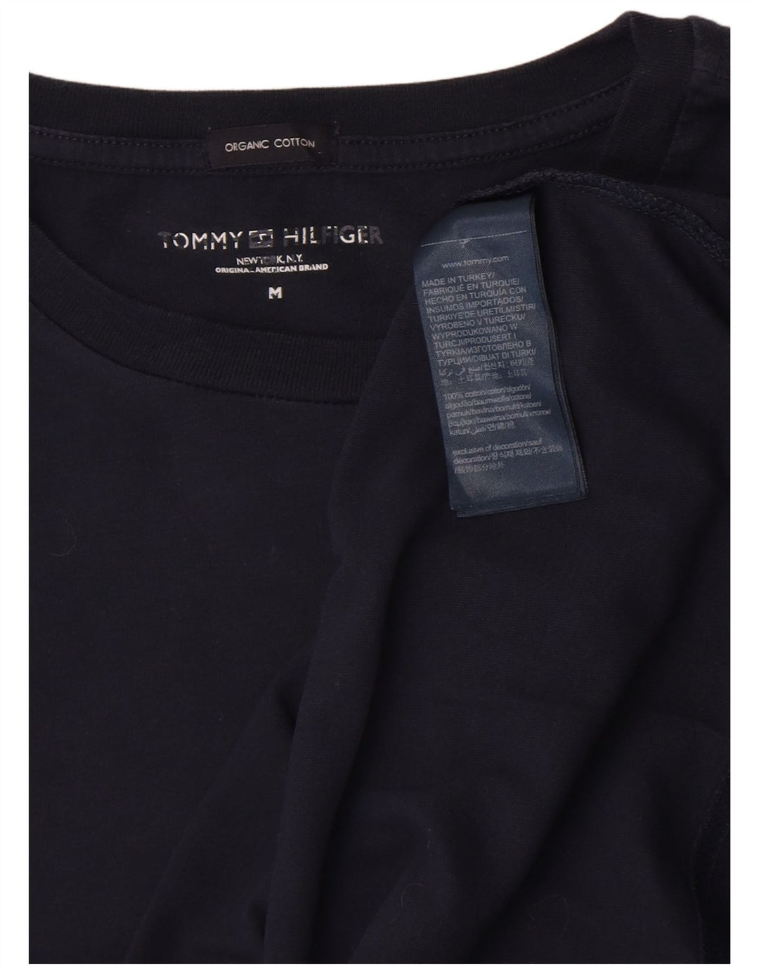 Tommy Hilfiger T-Shirt Homme Bleu Marine Moyen Coton