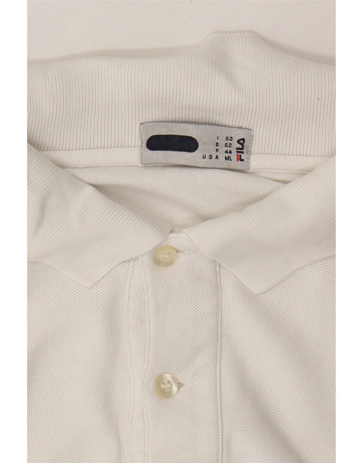 FILA Mens Polo Shirt IT 52 Large White Vintage Fila and Second-Hand Fila from Messina Hembry 
