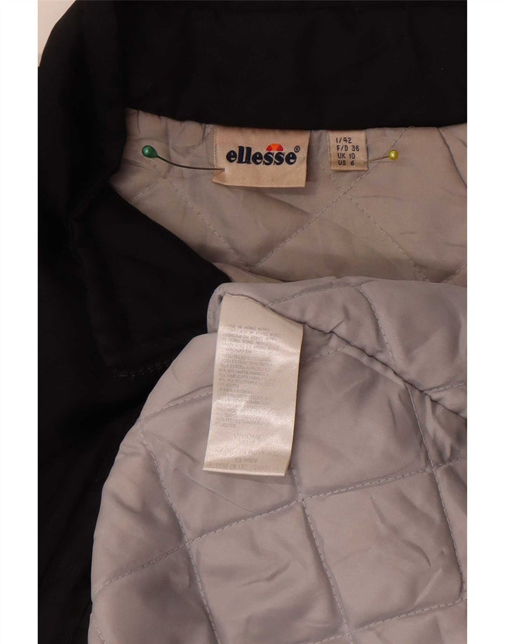 Ellesse Veste Anorak surdimensionnée pour femme UK 10 Small Noir Polyester