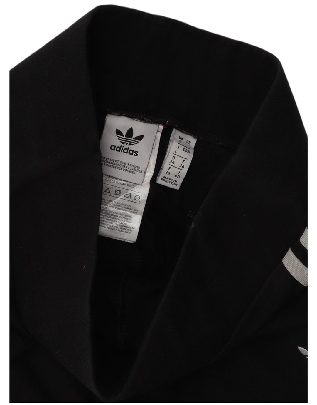 Adidas Leggings Femme UK 8 Petit Coton Noir