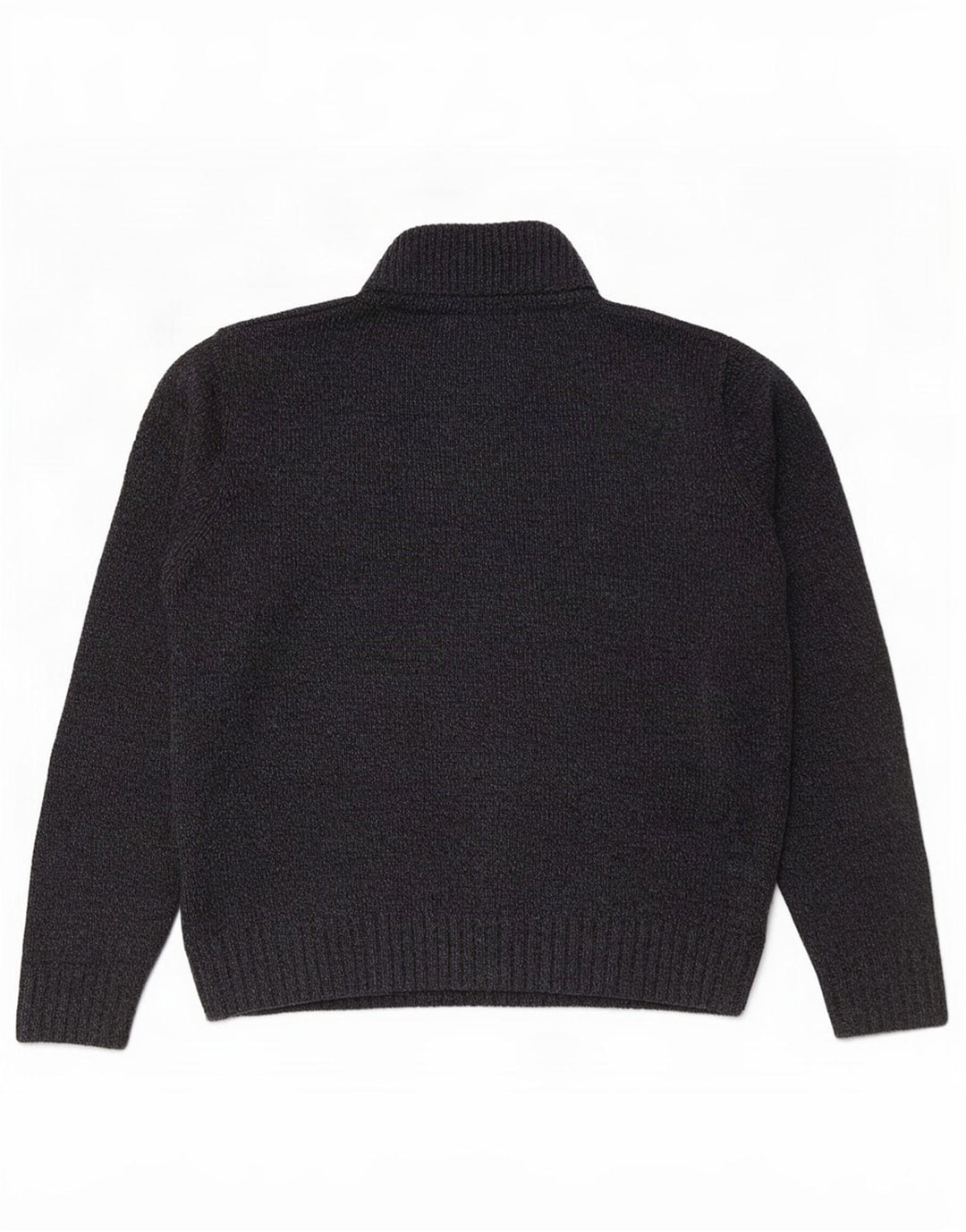 Marks & Spencer Pull à col boutonné pour homme Bleu marine moucheté