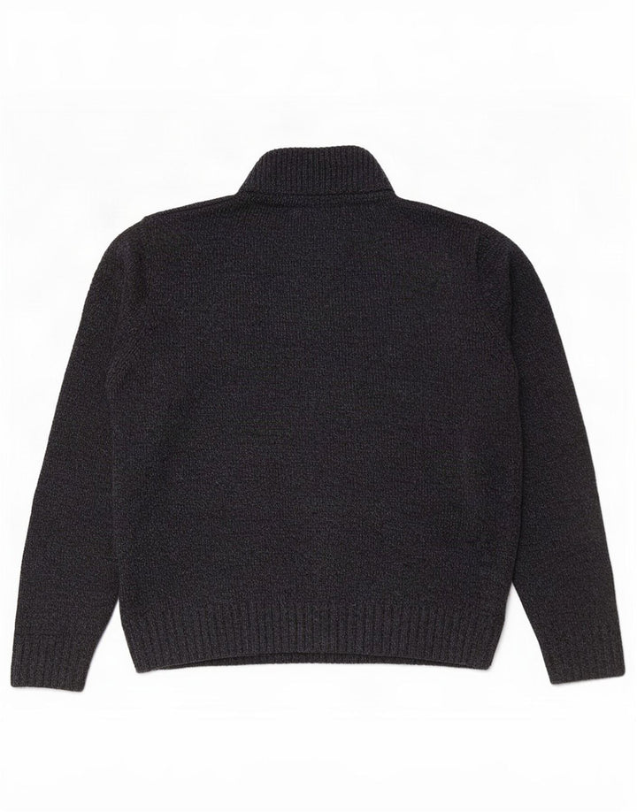 Marks & Spencer Pull à col boutonné pour homme Bleu marine moucheté