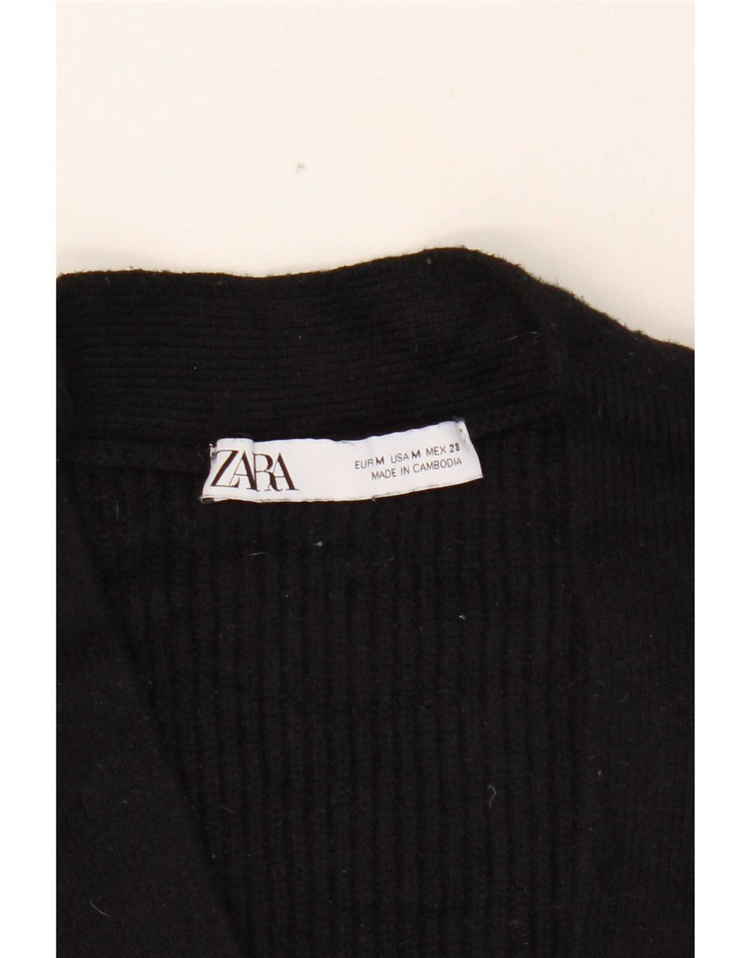 Zara Cardigan surdimensionné pour femme UK 14 Noir moyen