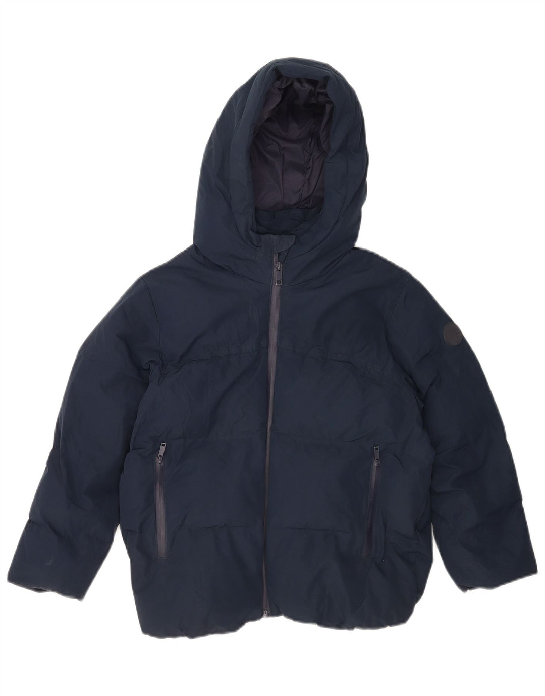 Zara Veste matelassée à capuche fille 8-9 ans Bleu marine Polyester