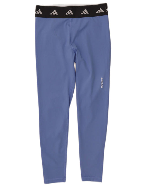 Adidas Femmes Aeroready Graphic Leggings UK 12/14 Bleu Moyen Colorblock