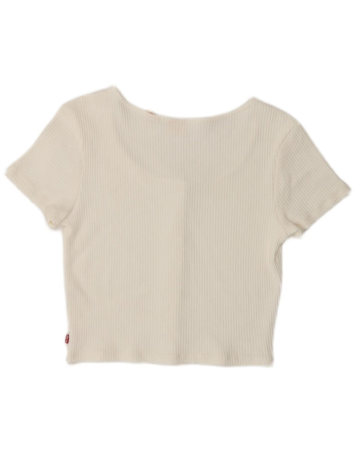 Levi's Chemisier court pour femme UK 14 Large Blanc