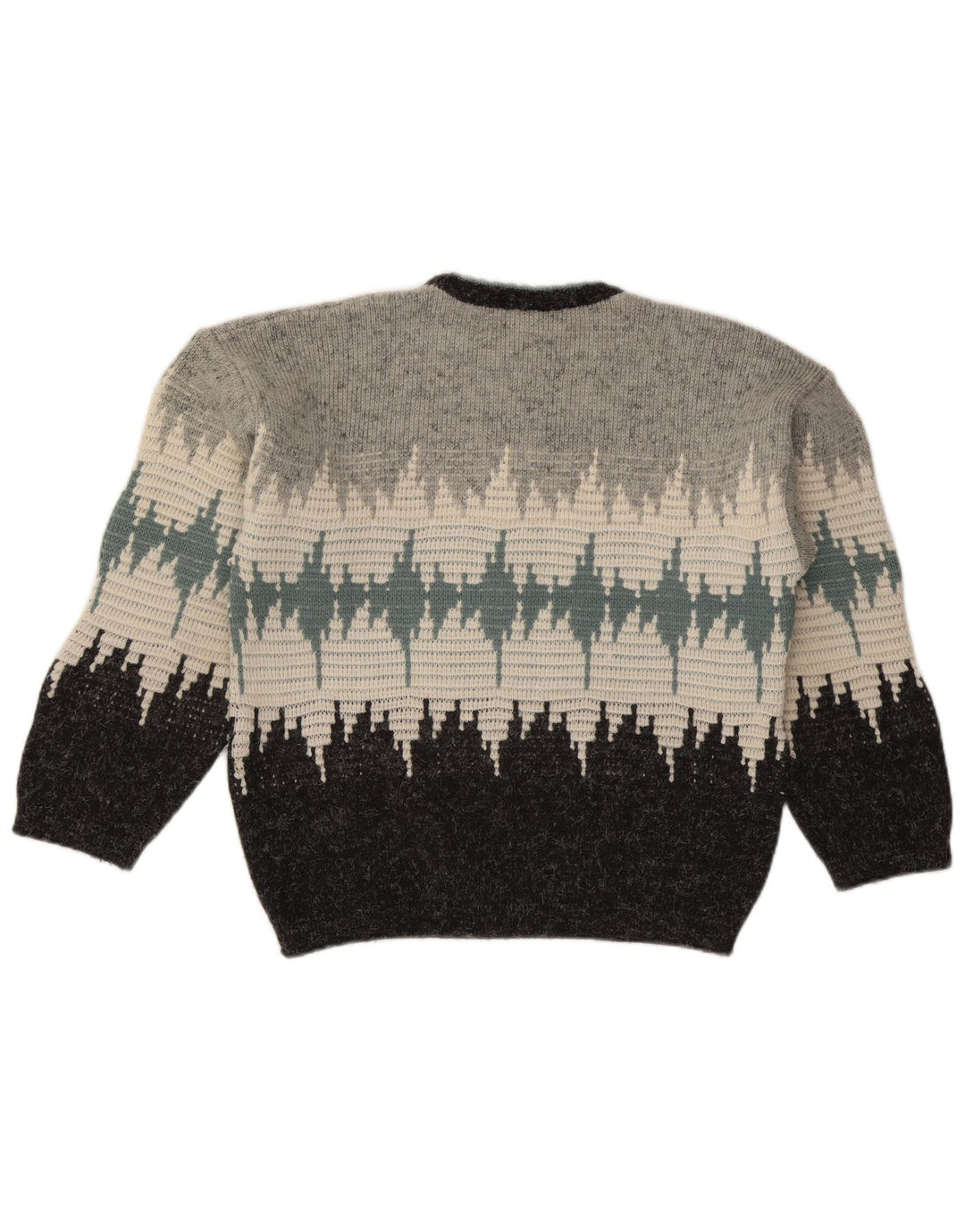 Ciao Pull Col Rond Homme Gris Moyen Acrylique Colorblock