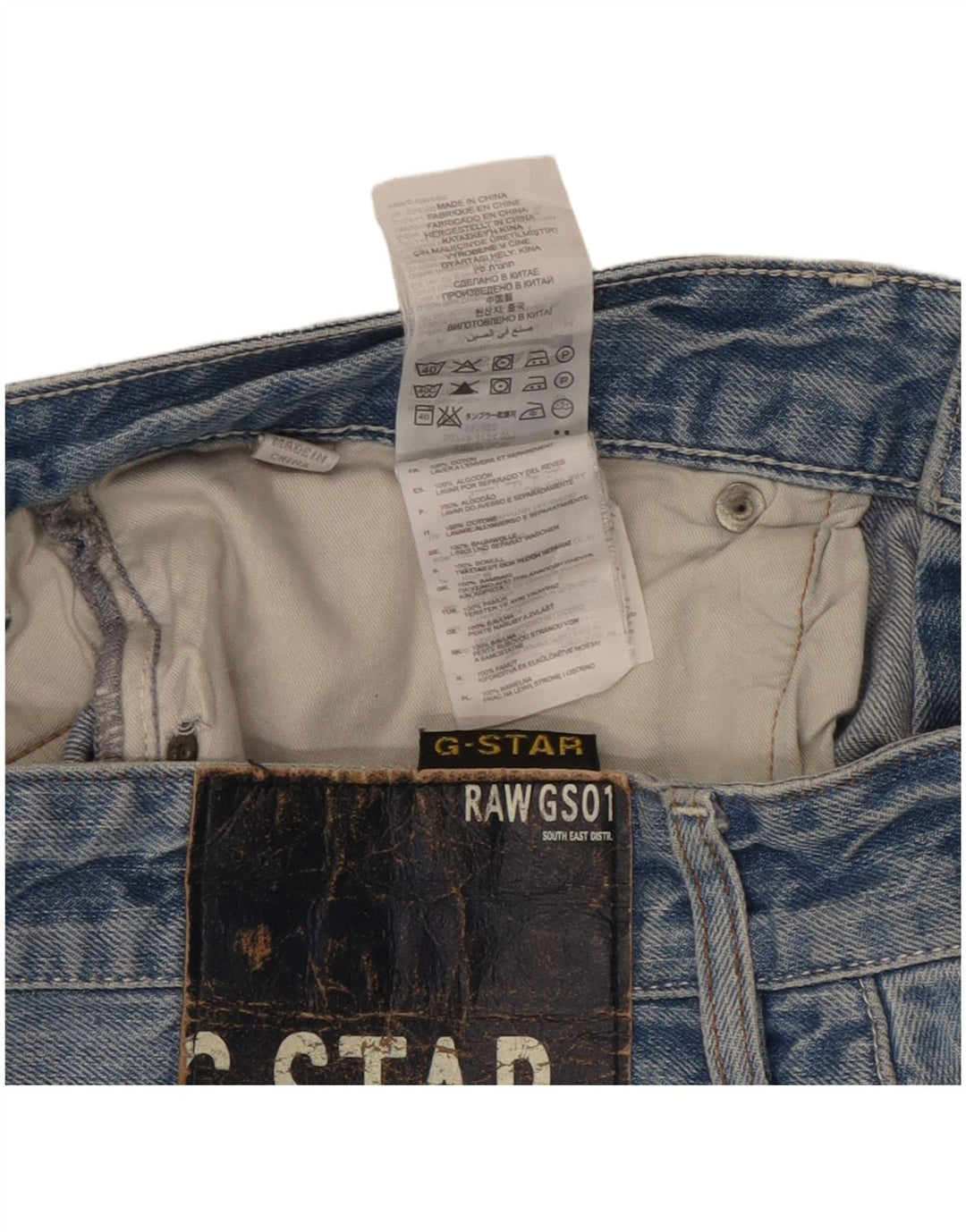 G-Star Jean droit homme W33 L32 bleu coton