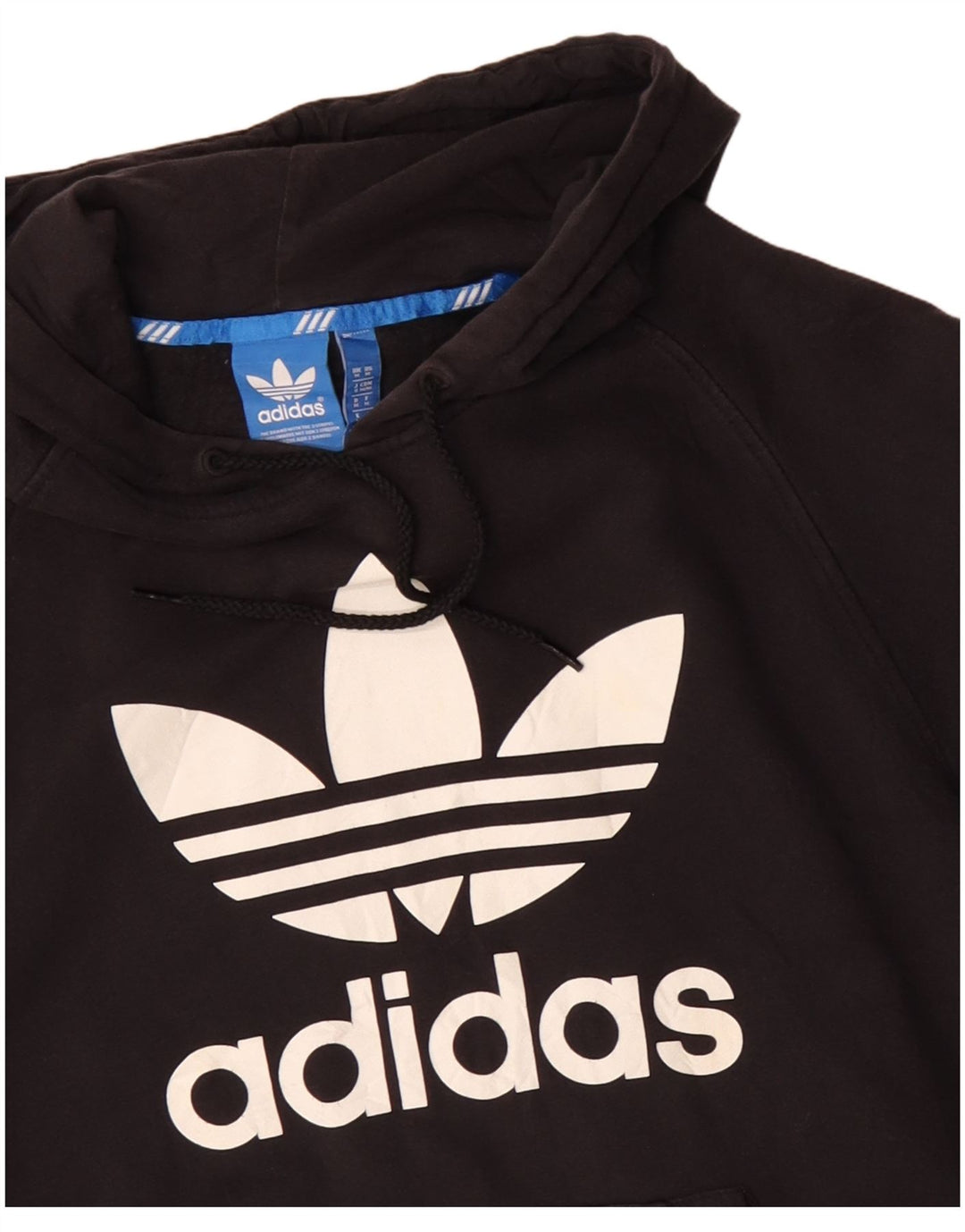 ADIDAS Pull à capuche graphique pour homme en coton noir moyen