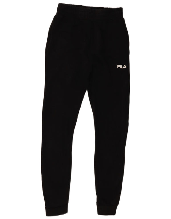 Fila Pantalon de Survêtement Graphique Joggers Petit Homme Noir Coton