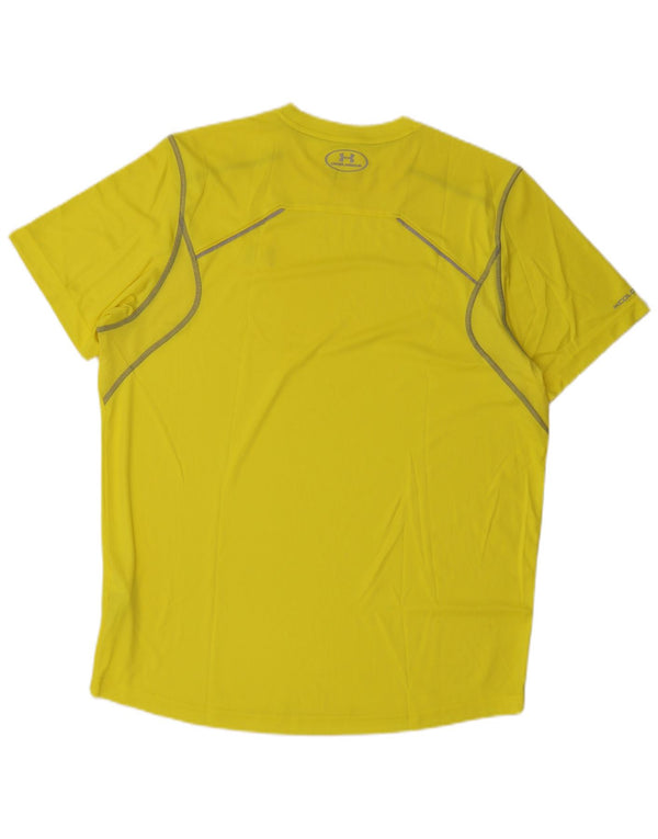 Under Armour T-Shirt Heat Gear Homme XL Jaune Polyester