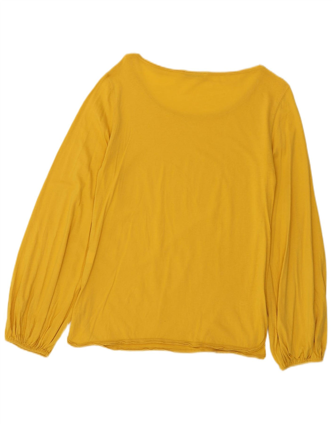 Zara Femme Top Manches Longues UK 10 Petit Coton Jaune