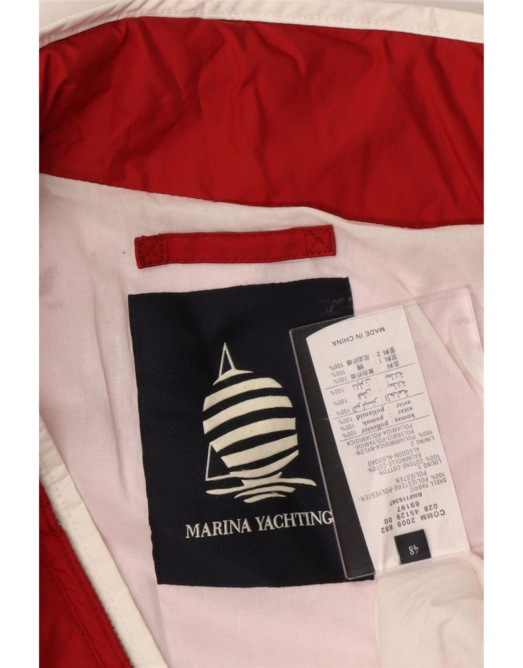 MARINA YACHTING Veste utilitaire à capuche pour femme IT 48 XL Rouge Polyester