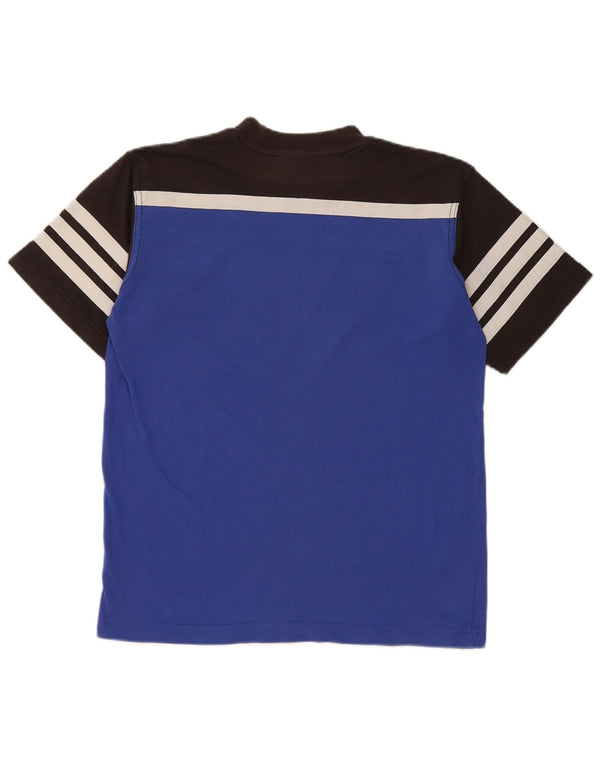 Adidas T-Shirt Garçon Top 11-12 ans Bleu Colorblock Coton